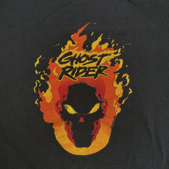 Vintage Ghost Rider Long Sleeve T-Shirt 2000 Marvel Y2K Graphic Tee - Picture 6 of 8